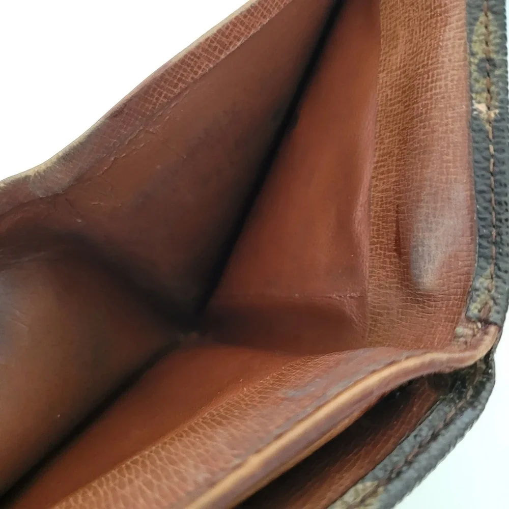 Louis Vuitton Monogram Canvas Elise Trifold Wallet Brown M61654 Vintage Men Wome